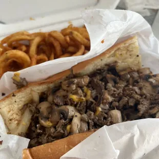 Happy I randomly found this place on Uber eats. I got the regular sized Philly with mushrooms and grilled onions. So goooood