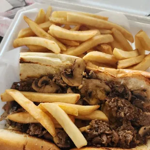 Mushroom cheese steak