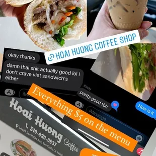 My sister got the bacon/char siu banh mi and really liked it!