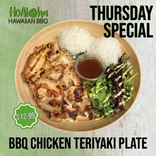Thursday Special BBQ Chicken Only $12.99