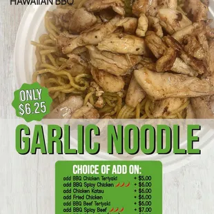 New Menu Garlic Noodle