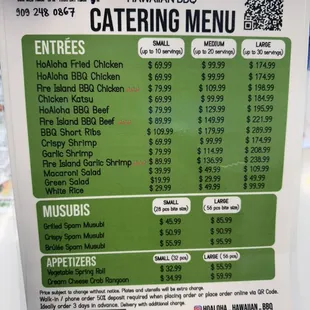 Catering Menu