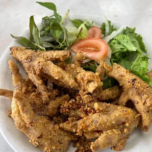 a plate of fried chicken