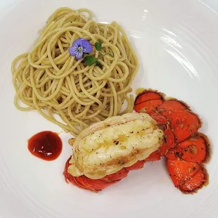 lobster and noodles