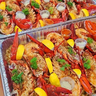 LIVE Lobster Grilled Garlic Noodles