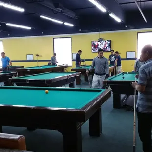 people playing pool