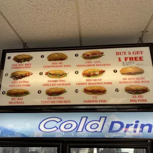 Banh Mi Menu $4.50 each