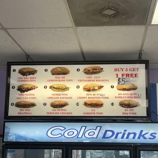 Banh Mi - Sandwich Menu