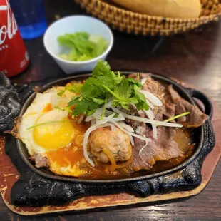 a plate of food on a table