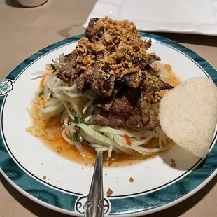 Papaya Salad with Beef  19. Goi du du thit bo nuong