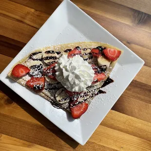 Nutella Crepe with strawberry add on