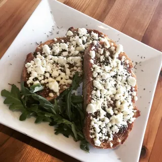 Fig Jam, Goat Cheese and Herbs de Provence Toast