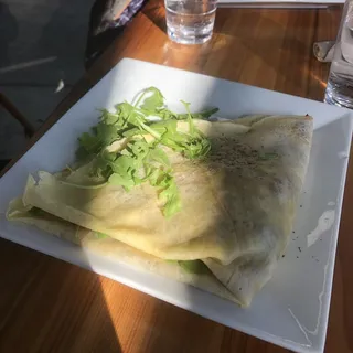 Brie, Fig Jam, Bacon, Fresh Apple and Arugula Crepe