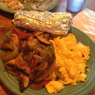 Beef Fajitas and Eggs