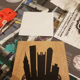 Coaster after Vinyl application