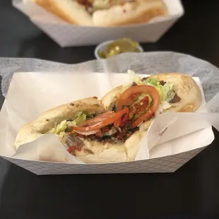 Steak hoagie no onion! Omg the flavors are fantastic!