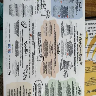 Breakfast menu