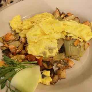 Salmon Hash and Eggs