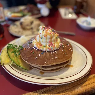 Gingerbread pancakes with spiced cream cheese