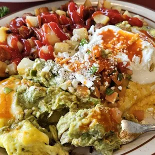 a plate of food on a table