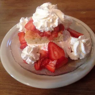 Strawberry Shortcake with both Whip Cream and a Cream Cheese filling.  So good!