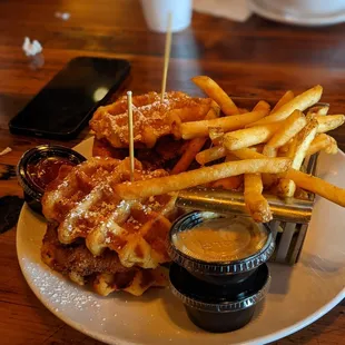 Chicken and waffles