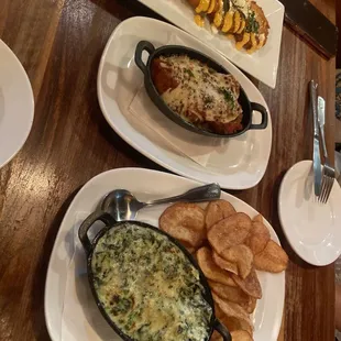 Spinach Parmesan Dip Wagyu Meatballs Fried Green Tomatoes