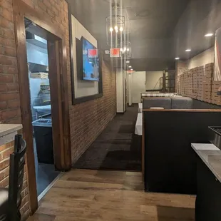 the kitchen and dining area