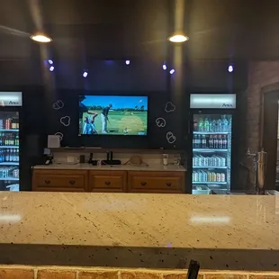 the bar area
