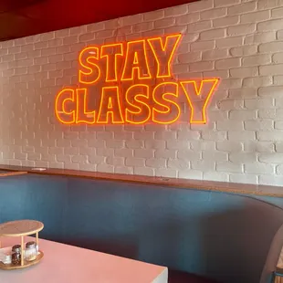 New remodel--decor and booths.