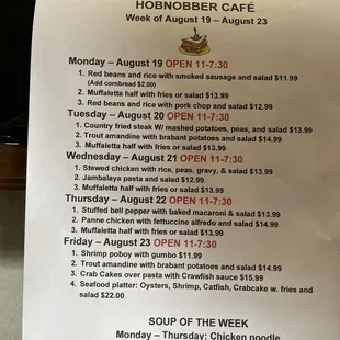 Specials 8/22/2024