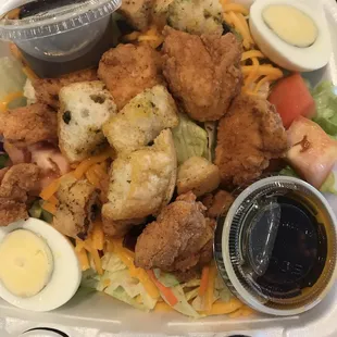 Fried chicken salad