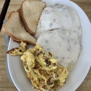 The biscuits and sausage gravy were excellent!