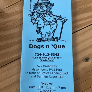 a sign for dogs n'que