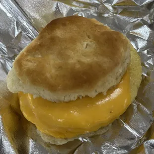 Egg and cheese biscuit