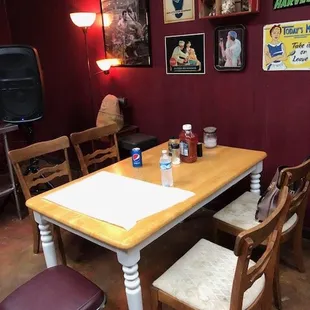 The "dining room" at Hoboken Eddie's restaurant