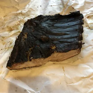 Hoboken Eddie's smoked pork ribs ..... great bark ... no sauce