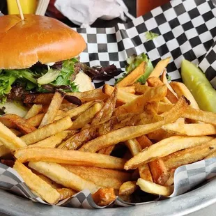 Hamburger and Fries