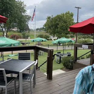 Patio seating are.  Nice
