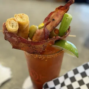 The loaded Bloody Mary.