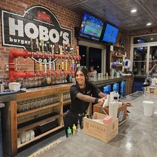 Her and her fellow bar keeps are the most professional i have seen i've in my years as a bar keep and frequenter as a traveler for 50 years