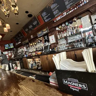 the bar area