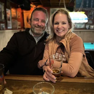 Enjoying some brews with my babe at the local hangout. Excellent vibe and the service was even better!
