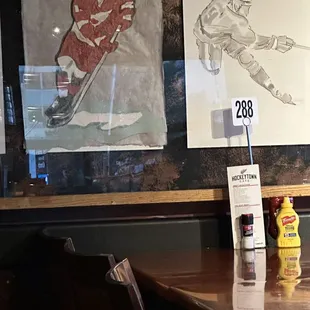 a drawing of a hockey player