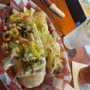 The Fox Grinder. Its a homemade bread with all the fixin&apos;s