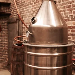 One of their lovely stills. Some of the best whiskey on earth flows right through these copper coils.