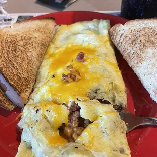 Meat Lovers Omelet Breakfast