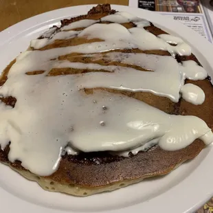 Heaven on a Plate (they call it a cinnamon swirl pancake)
