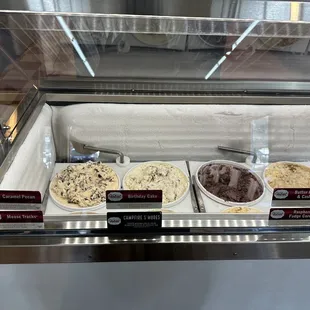 a variety of ice creams