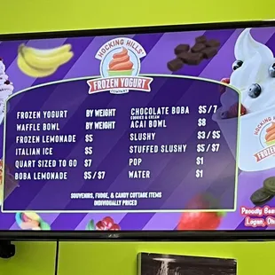 Digital menu